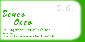 denes otto business card